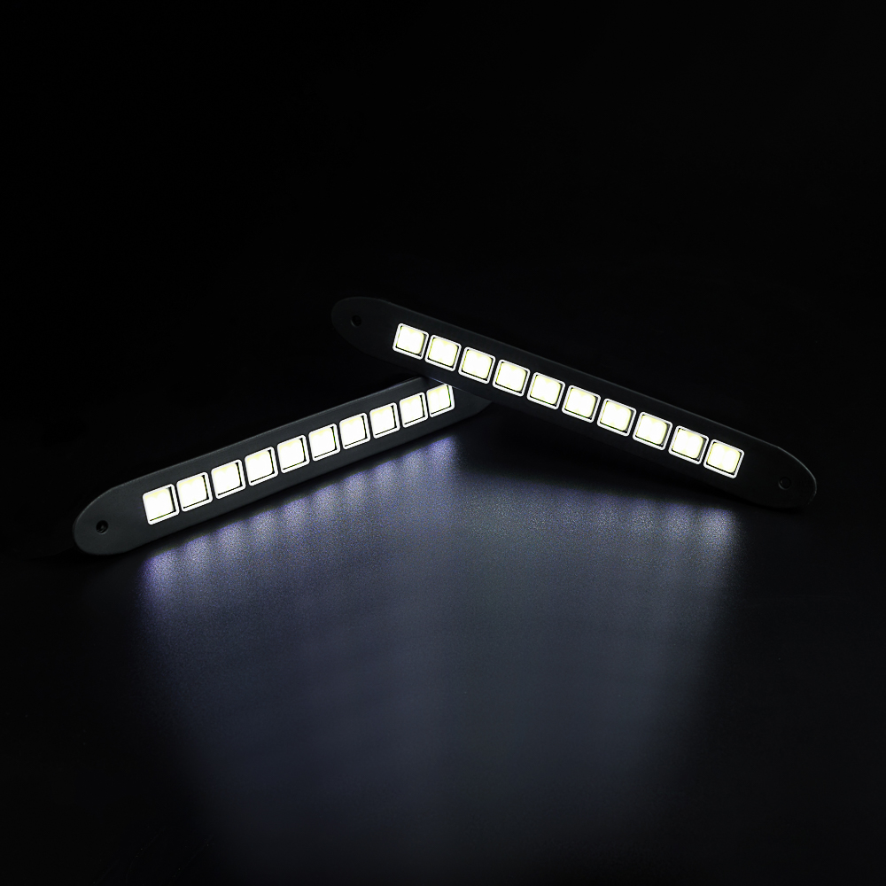 ЕРМАК Дневные ходовые огни, LED 40шт, гибкий резин. корп., 260мм, 12V, белый, 2шт., арт.№ 702-036