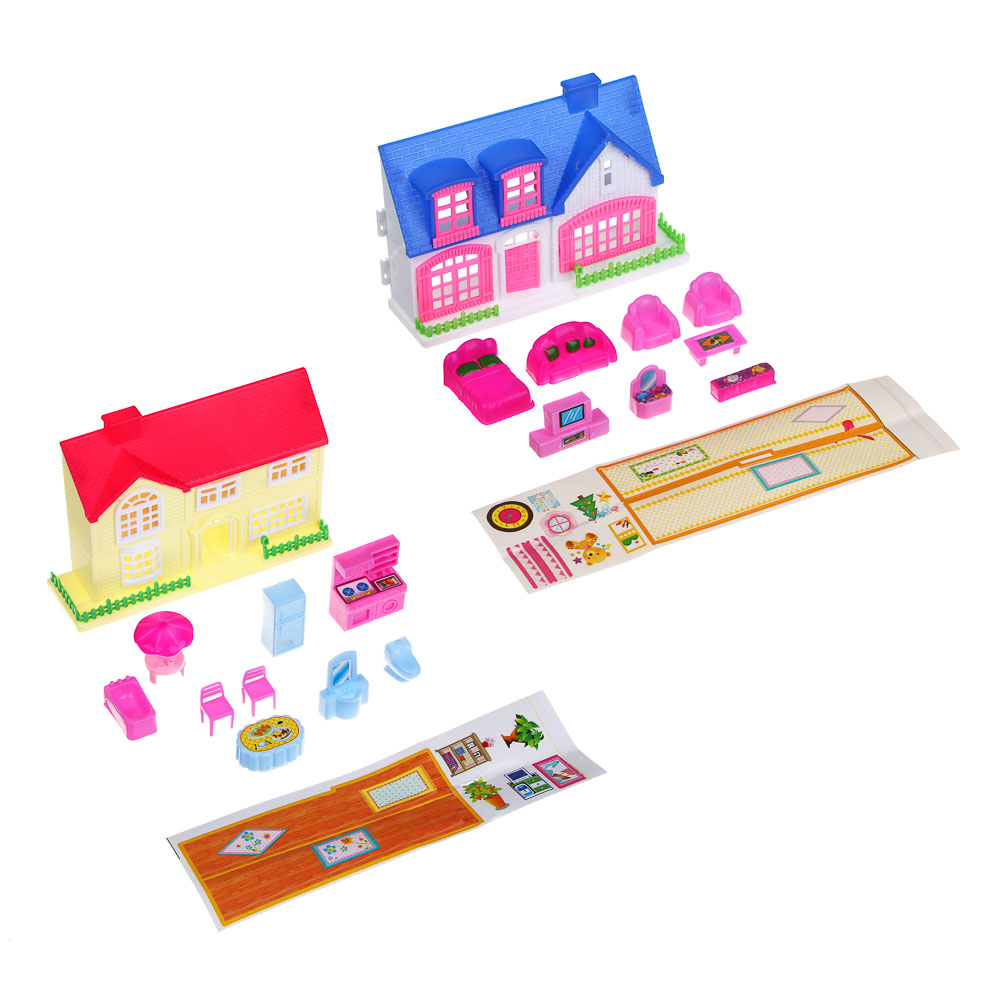 ИГРОЛЕНД Домик с мебелью, PP, 19х4х24,9 см, 2 дизайна, арт.№ 278-116