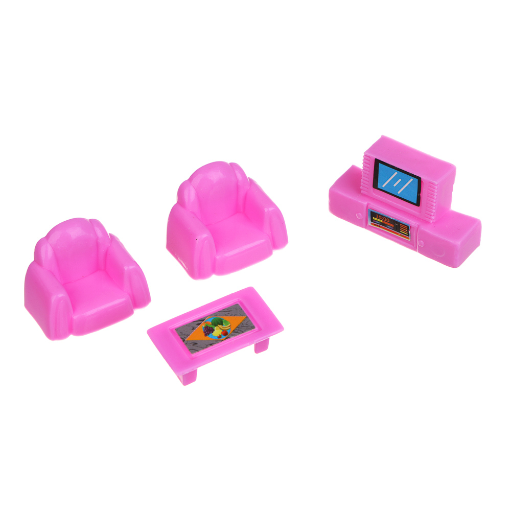 ИГРОЛЕНД Домик с мебелью, PP, 19х4х24,9 см, 2 дизайна, арт.№ 278-116