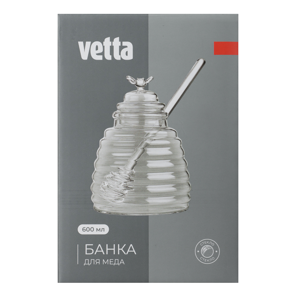 VETTA Банка для меда 600 мл, стекло, арт.№ 850-283