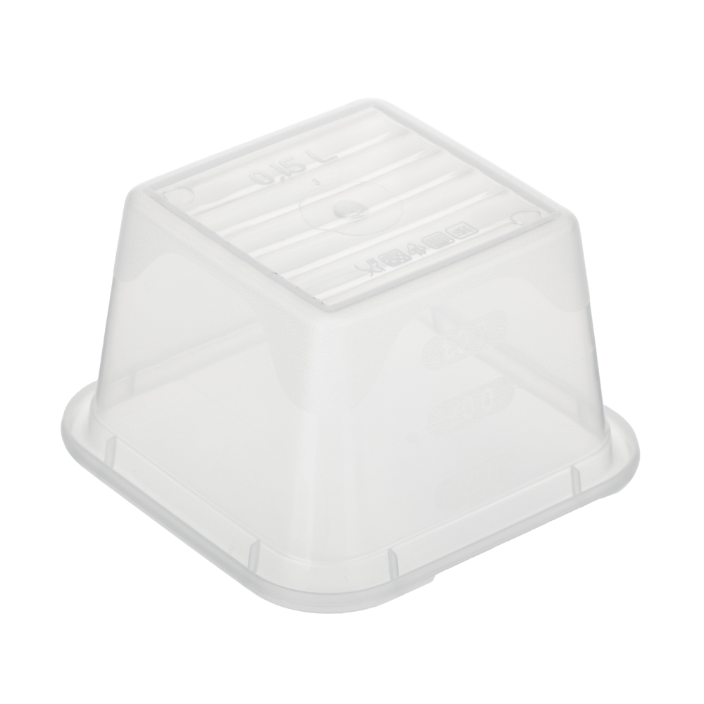 Набор контейнеров пищевых квадратных, 3шт, 0,15л, пластик, 3 цвета, арт.№ 861-546