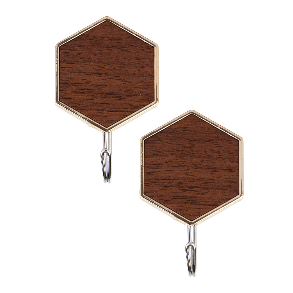 VETTA Крючки самоклеящиеся, "Дерево", 2 шт, пластик, металл, арт.№ 440-375