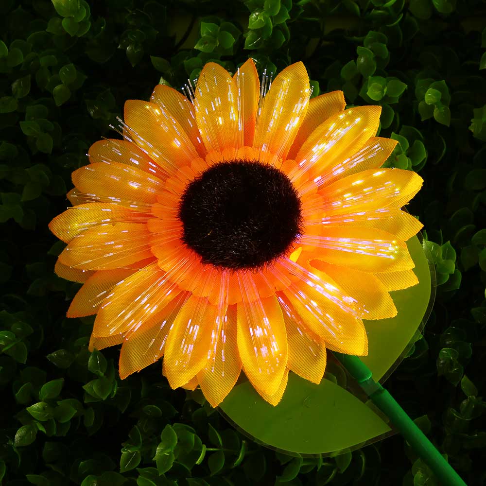 INBLOOM Фигурка на стержне Подсолнух, 1LED, 1 реж., 14х30х3см, PS, PMMA, PVC, PP, 3xLR44, арт.№ 153-180