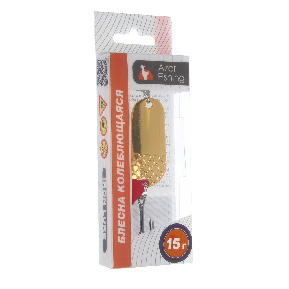 Блесна колеблющаяся тм AZOR FISHING, тип Шторлинг, 15гр, 3 цвета, арт.№ 145-135