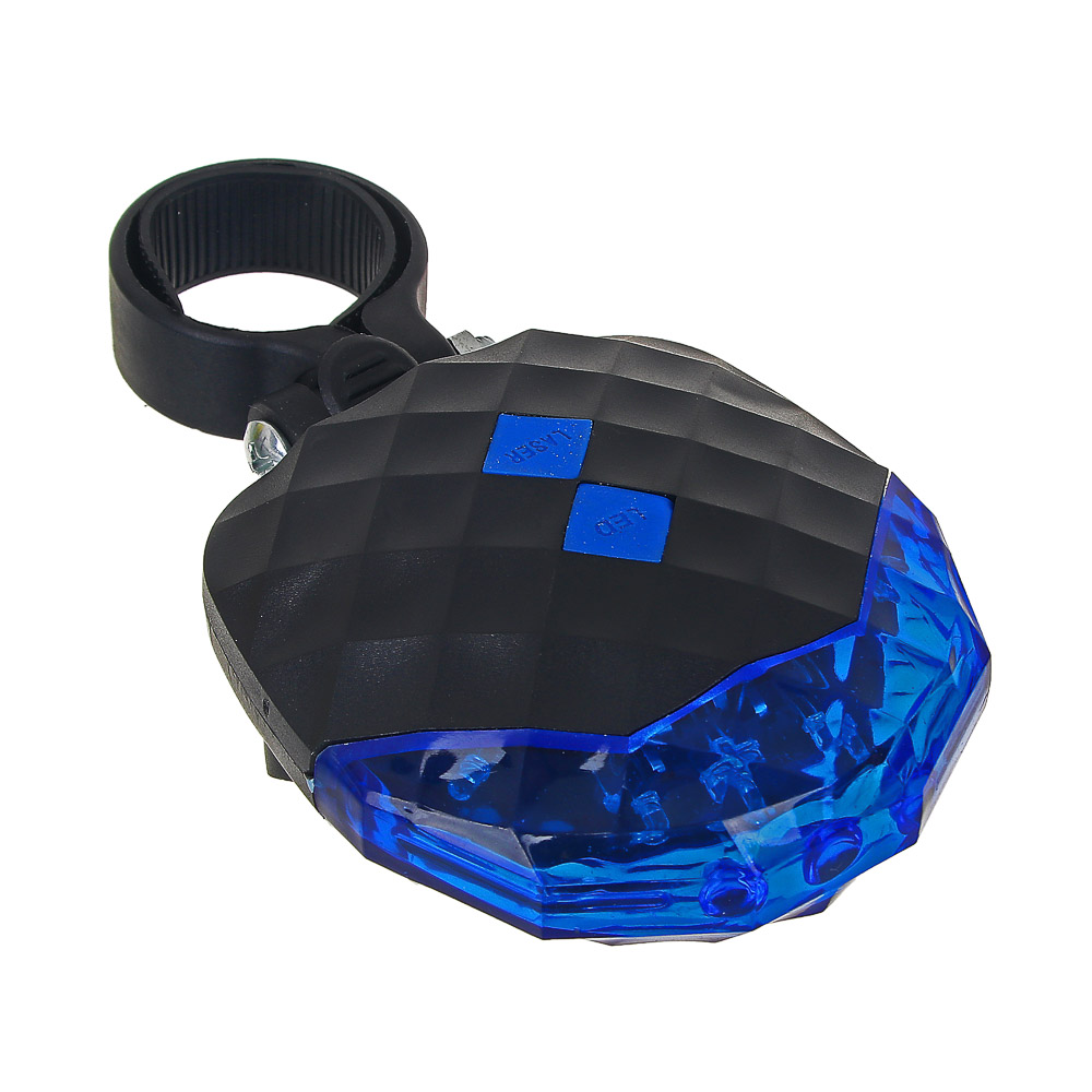 SILAPRO Фонарь велосипедный 8х8см, 5LED, 7 реж., 2хААА; 2 диода 2 реж., пластик, арт.№ 195-105