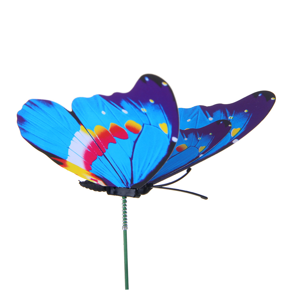 Фигурка на стержне "Бабочка" тм INBLOOM, 7х10х25см, ПВХ, металл, арт.№ 153-075
