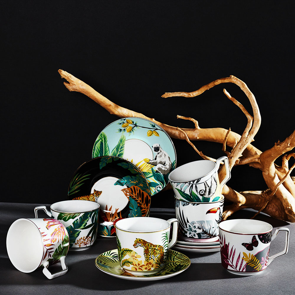 MILLIMI Тропики Набор чайный 12 пр., 260мл, 15см, костяной фарфор, арт.№ 802-141