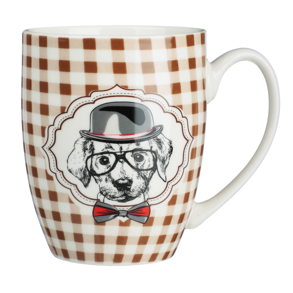 MILLIMI Кружка Собачки, 350мл, фарфор, 4 дизайна, арт.№ 806-349