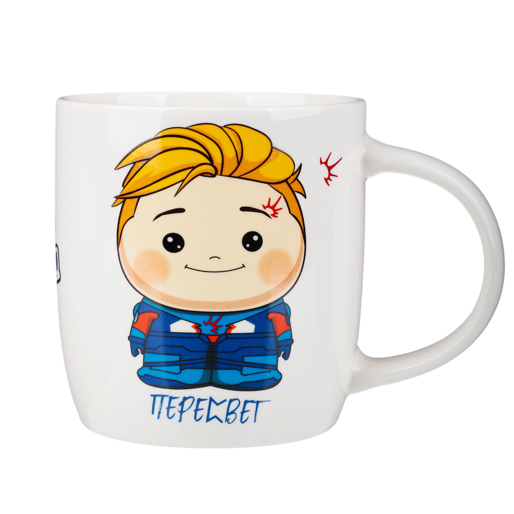 BY Русские Супергерои Пересвет Кружка 360мл, фарфор, подарочная упаковка, арт.№ 806-570