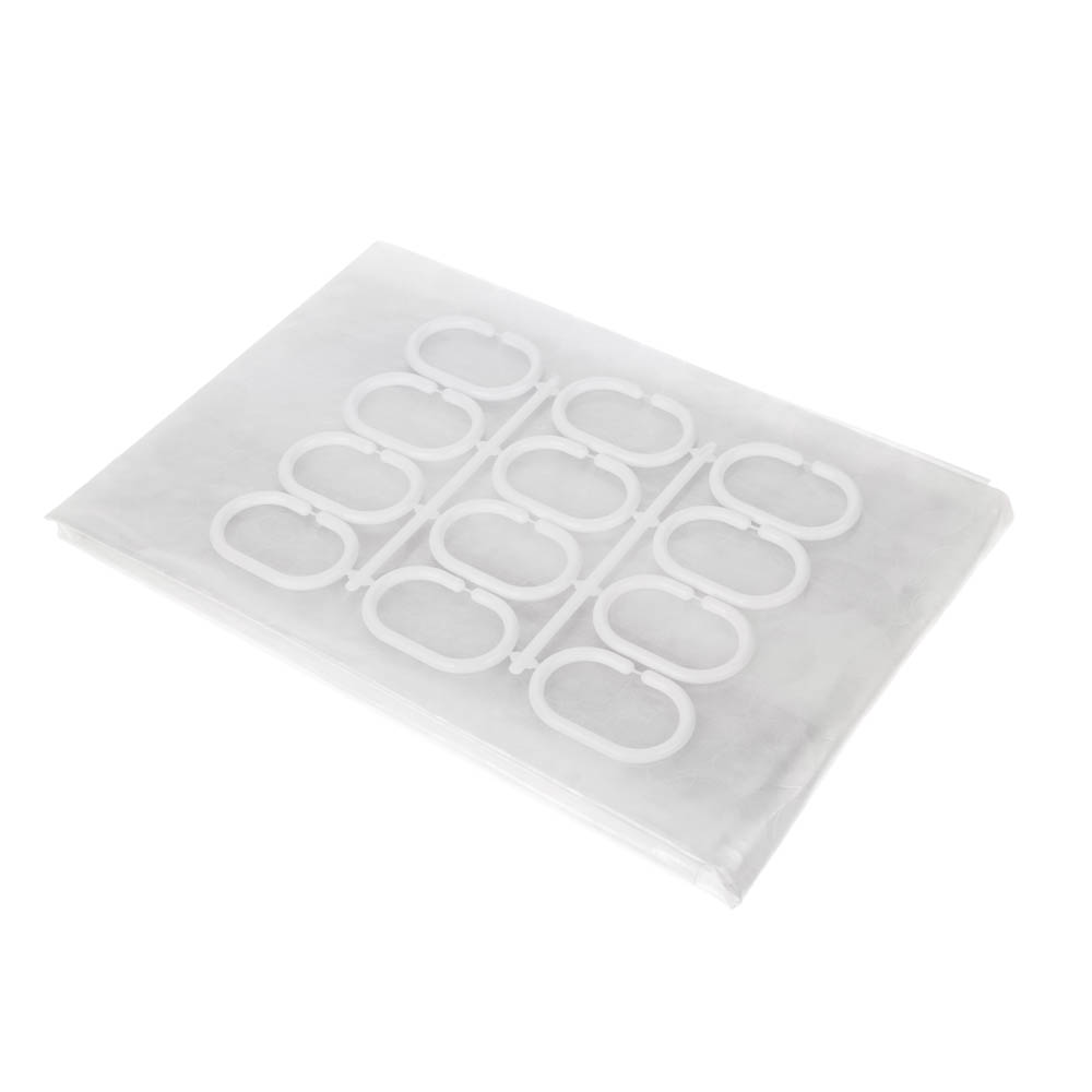 Штора для ванной 3D геометрия 180х180см (12 колец), ПЕВА, пузыри, арт.№ 461-677