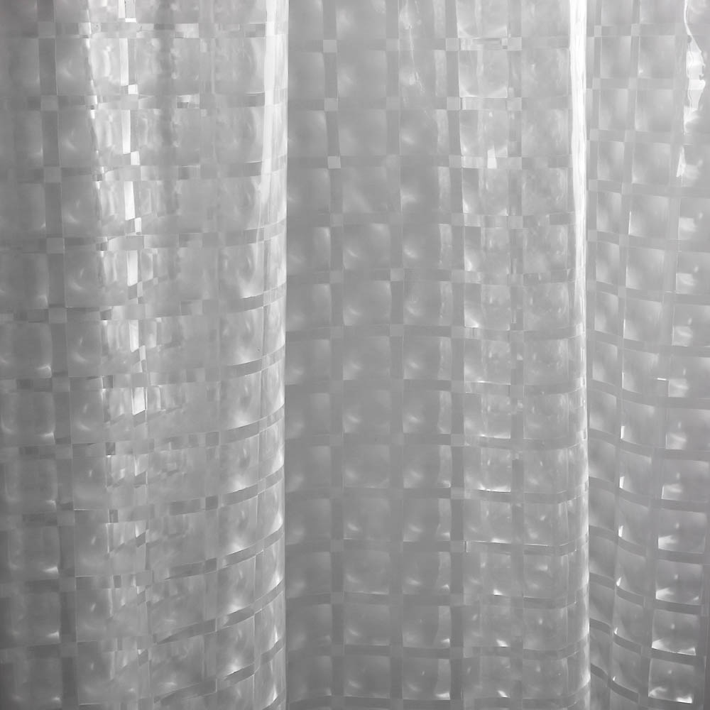 Штора для ванной 3D геометрия 180х180см (12 колец), ПЕВА, арт.№ 461-678