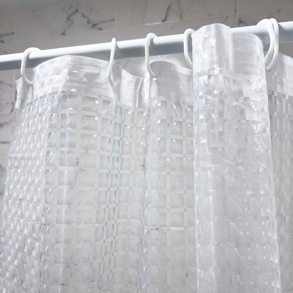 Штора для ванной 3D геометрия 180х180см (12 колец), ПЕВА, арт.№ 461-678