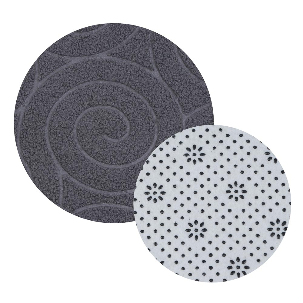 VETTA Коврик для ванной, вельвет, губка 0,8 см, полиэстер, 40х60 см, петли, графит, арт.№ 462-777