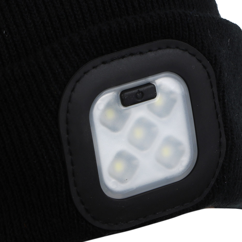 Шапка акрил с фонарем налобным тм AZOR FISHING, 22,5х19 см, LED, 3 режима, 400лм, 200 мАч, USB, арт.№ 223-092