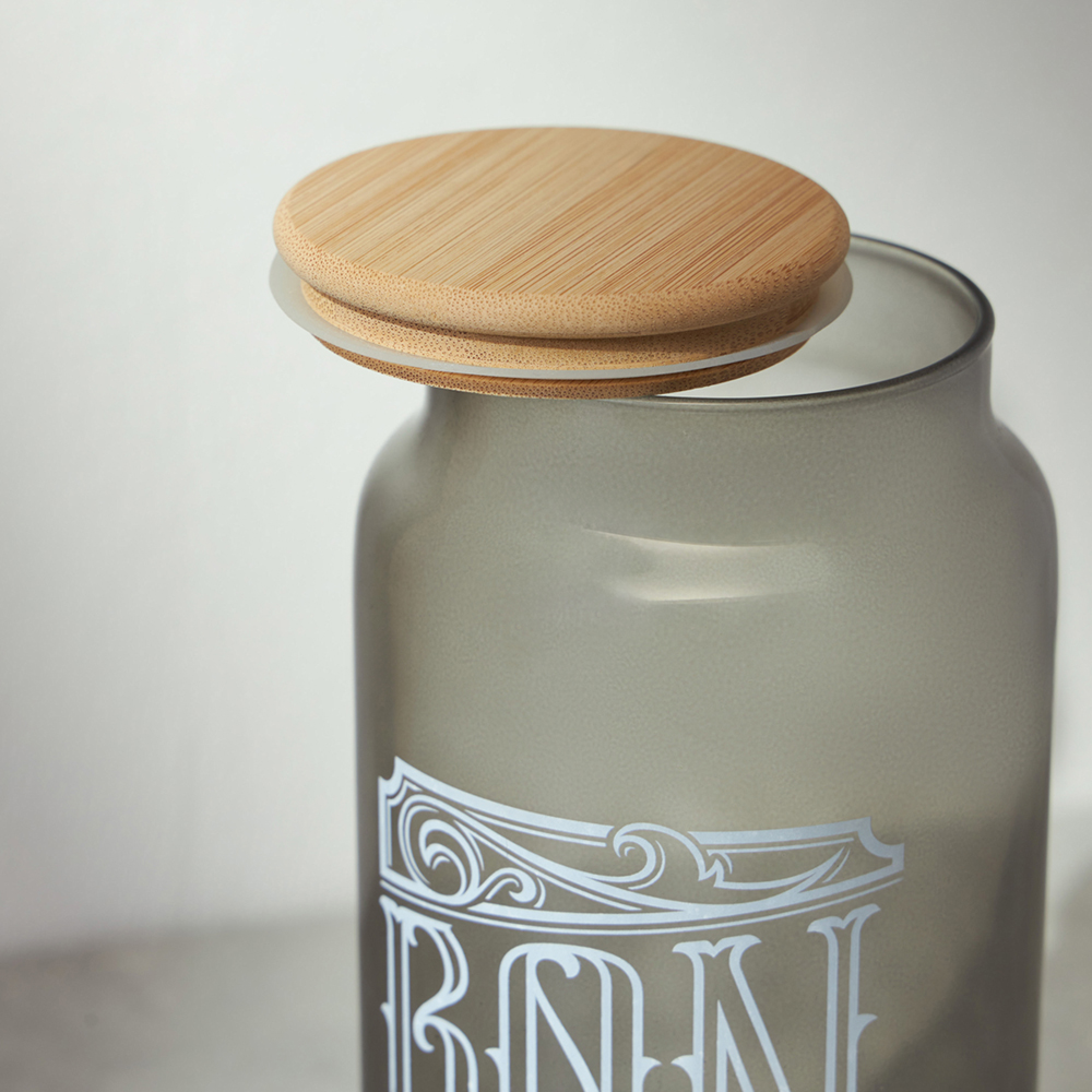 HEREVIN Бон Аппетит Банка для сыпучих продуктов с деревянной крышкой, стекло, 1400мл, 232002-266, арт.№ 828-013