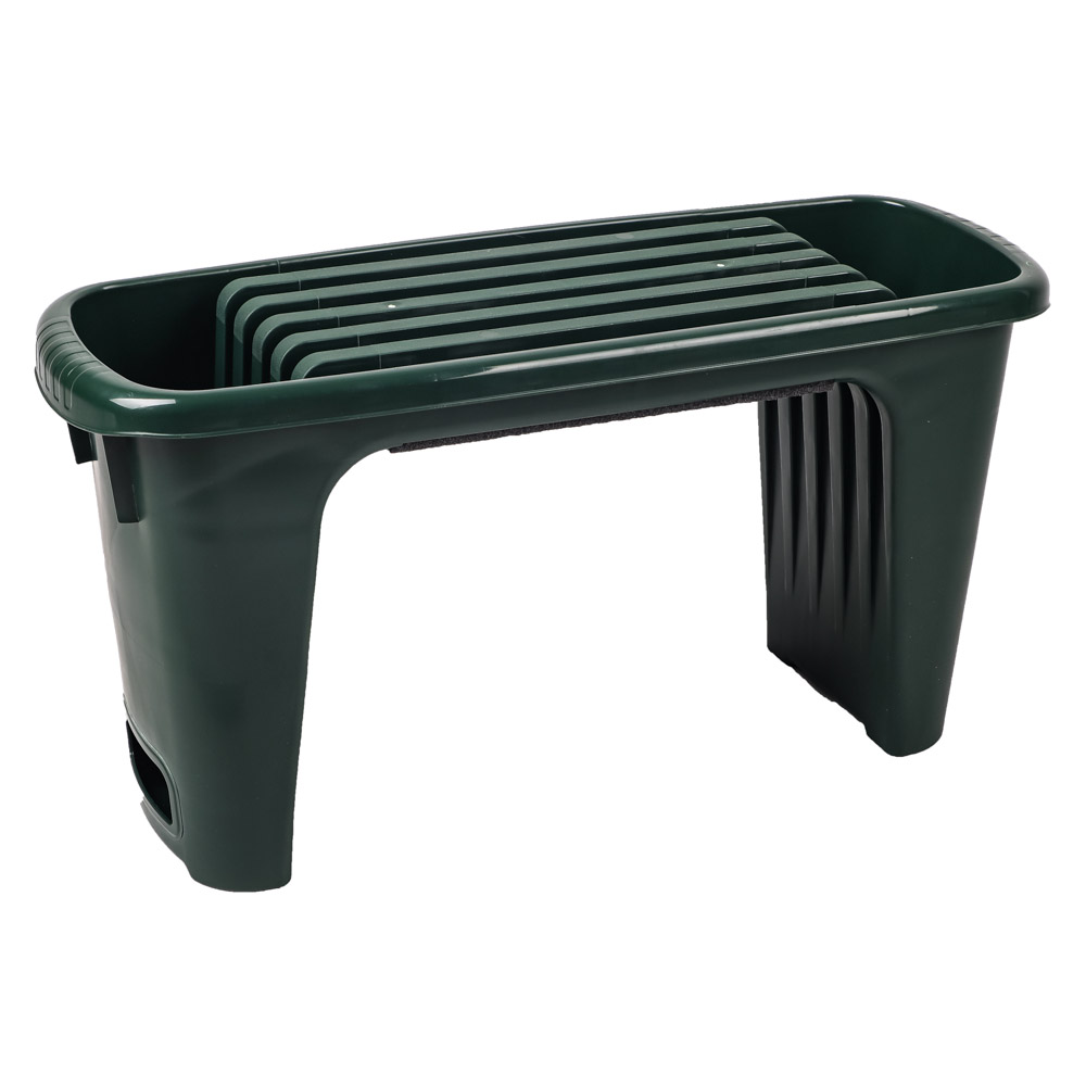 Скамейка-перевёртыш садовая Хаки пластик 67х25х34см, арт.№ 175-014