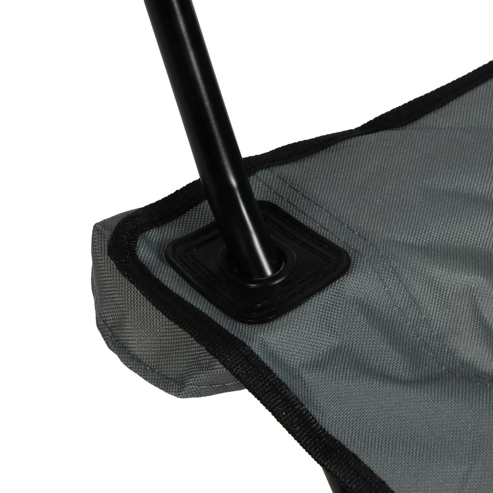 Кресло складное тм РУССО ТУРИСТО, с подлокотниками, подстаканником, до 120кг, 50х50х80см,сталь d16мм, арт.№ 121-010