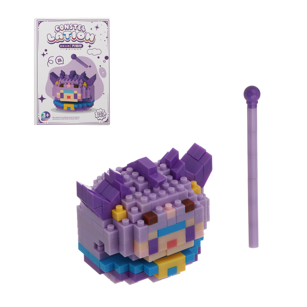 Конструктор мини 3D "Зодиак", ABS, 8х4,5х11,5см, 12 видов, арт.№ 858-090