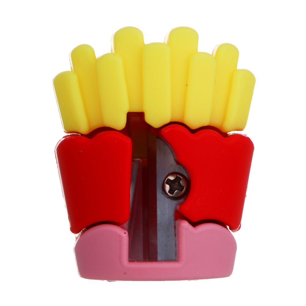 Точилка фигурная "Фаст-фуд", 3,5х3х3см, 1 отверстие, PVC, 2 дизайна, арт.№ 607-064