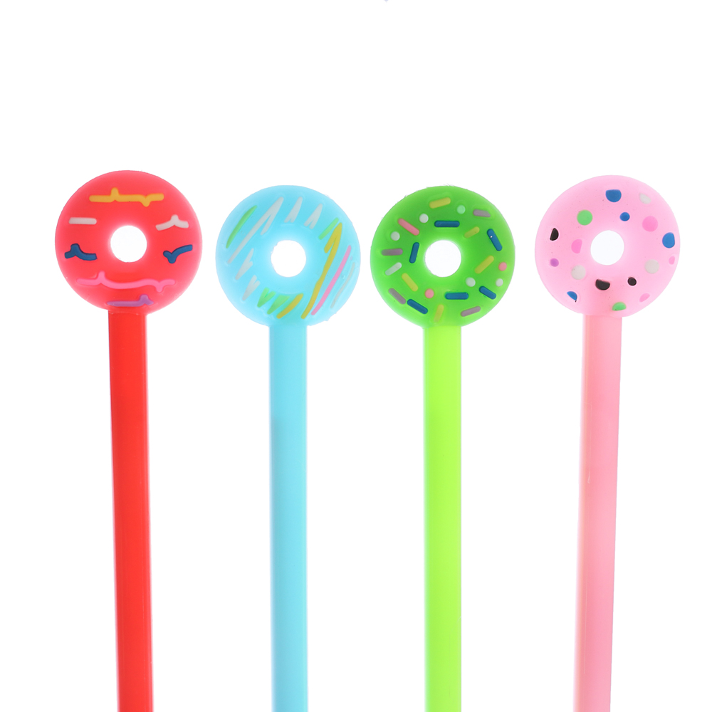 Ручка гелевая в форме доната, синяя, 4 дизайна, 20см, арт.№ 591-143