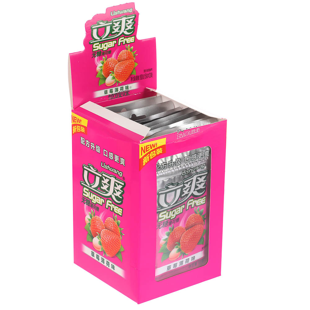 Драже холодок без сахара клубника 15гр, арт.№ 347-447