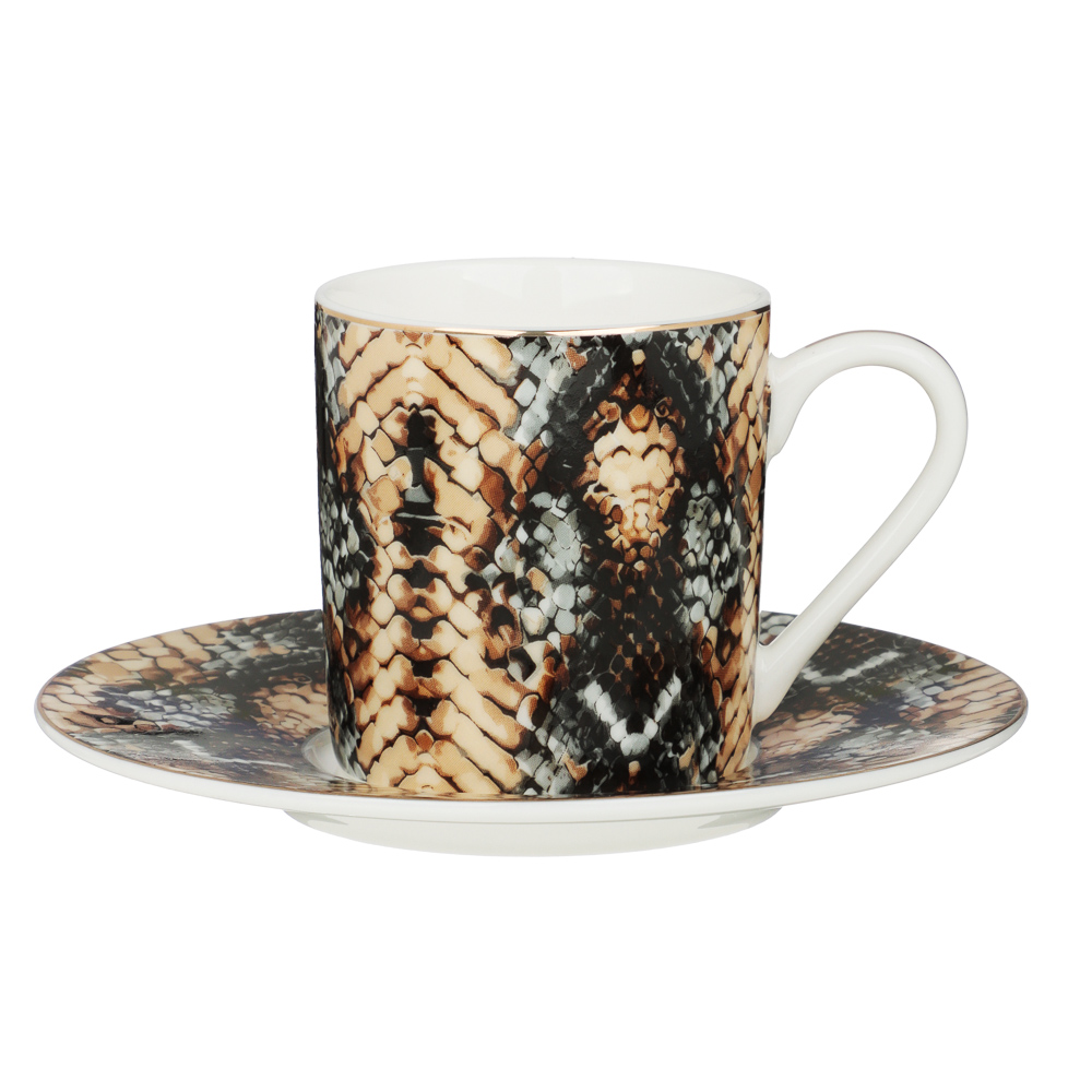 MILLIMI Снейк Набор кофейный 4 пр., 100мл, 12,5см, фарфор, арт.№ 802-508