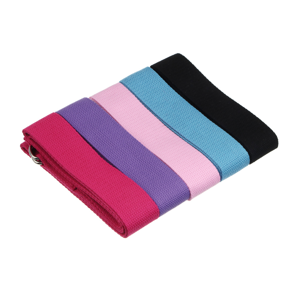 Ремень для йоги, растяжки и пилатеса с кольцами тм BY SPORT, 180x3,8см, хлопок, 5 цветов, арт.№ 093-036