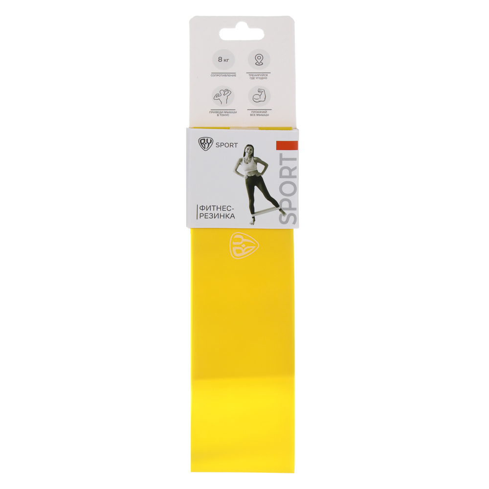 Фитнес-резинка тм BY SPORT, 8кг, 30х5х0,03см, латекс, арт.№ 093-037
