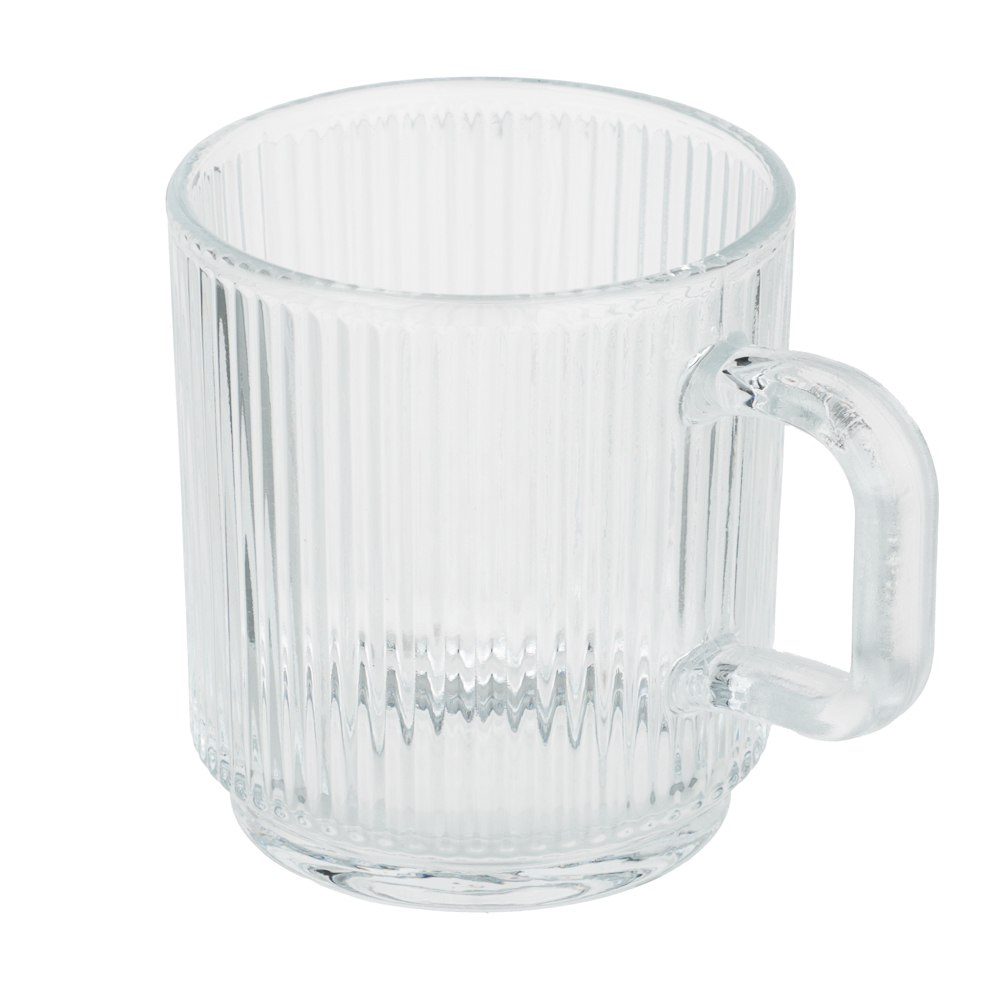 MILLIMI Кружка с рельефным узором, 340мл, стекло, арт.№ 806-174