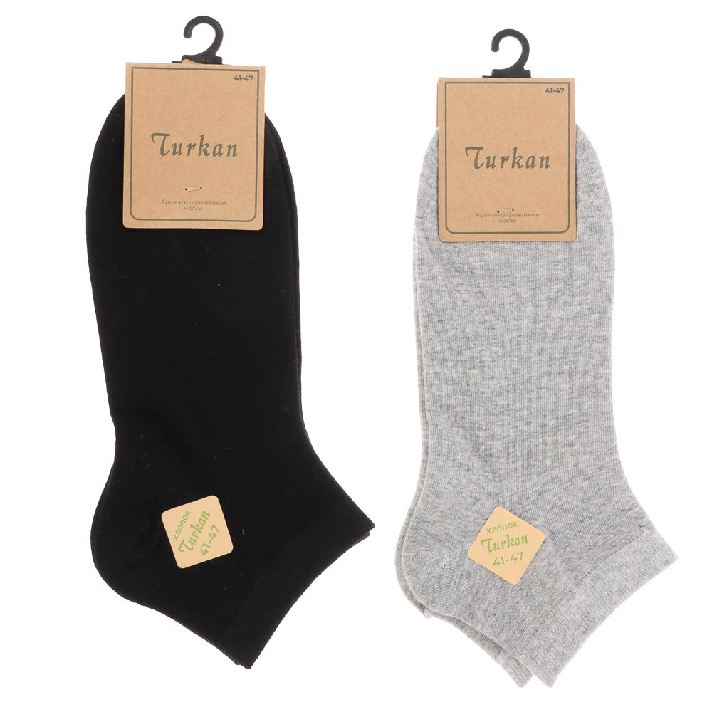 Носки мужские короткие, тм TURKAN, р. 41-47, 90% хл.,8% полиамид, 2% лайкра, цвета в асс-те, BX9031Р, арт.№ 019-684