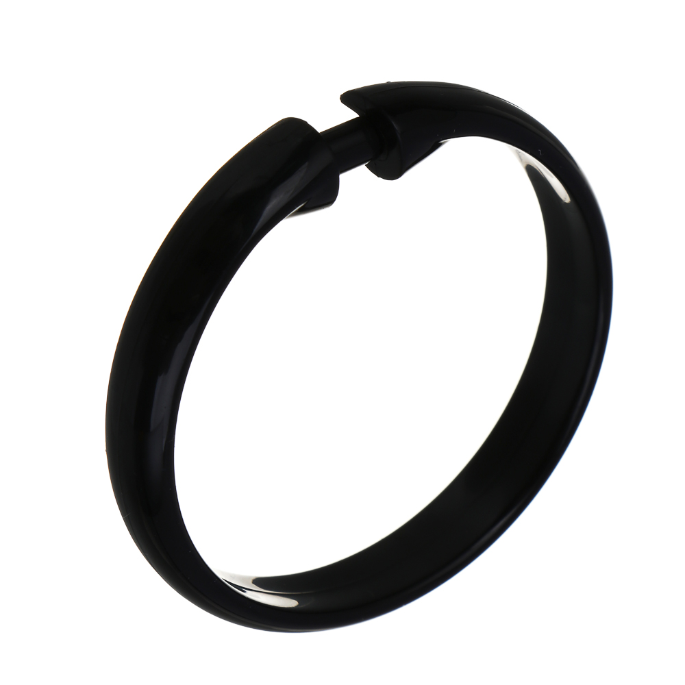 Кольца для шторы в ванную тм VETTA, 12шт, d 4,5 см, пластик, цвет черный, арт.№ 463-473