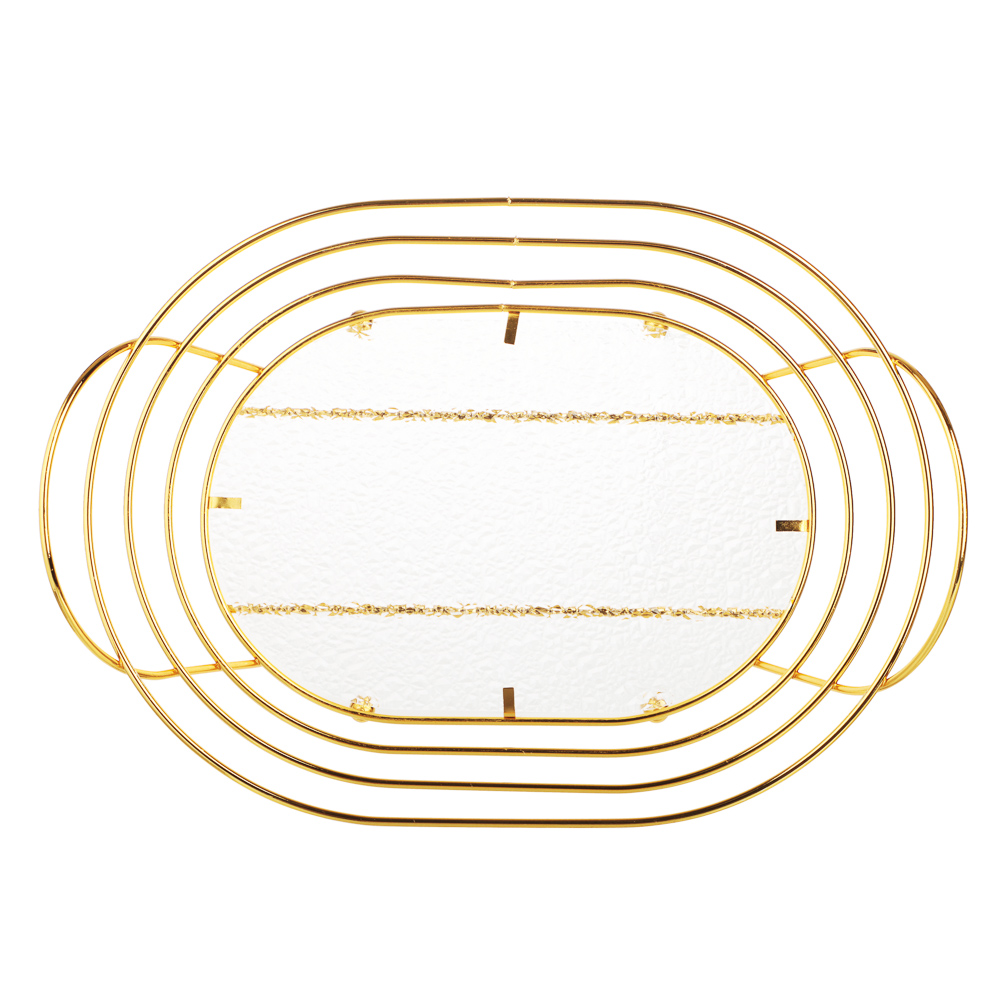 Корзина для фруктов тм SATOSHI Голд, 28,5х10х19,5см, сталь, акрил, арт.№ 827-127