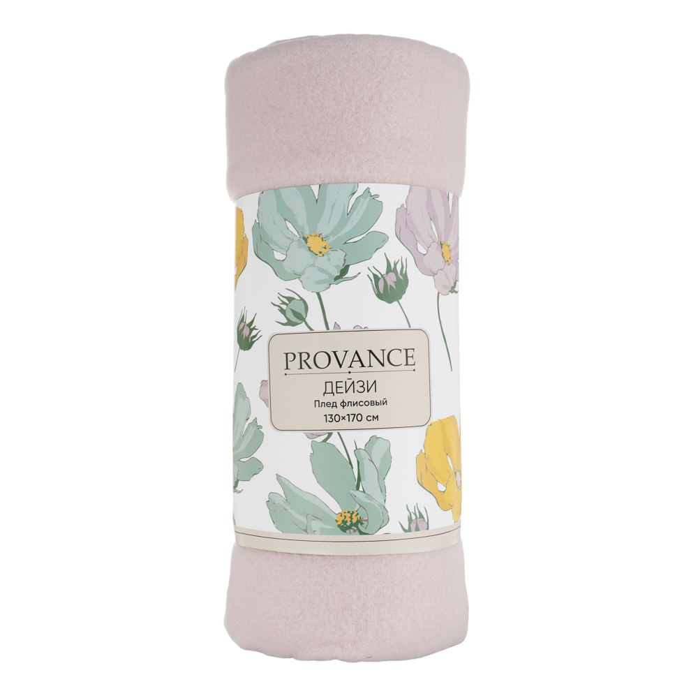 PROVANCE Дейзи Плед флисовый 130х170см, 100% полиэстер, 3 цвета, арт.№ 488-135
