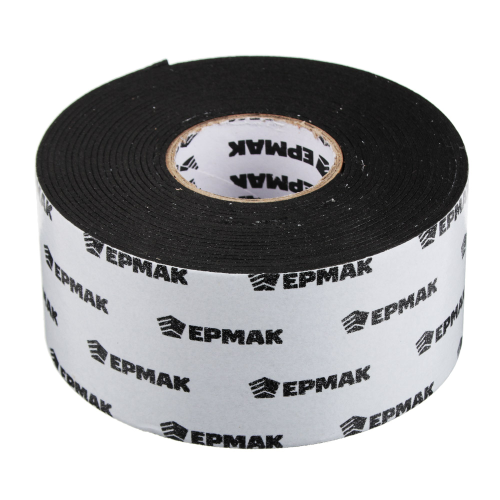 ЕРМАК Лента клеящая монтажная 2-х сторонняя, для АВТО, 50мм x 5м черная, арт.№ 472-025