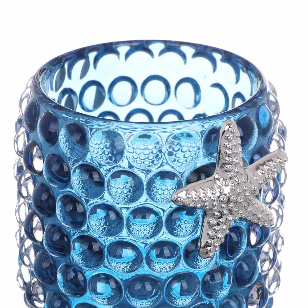 Подставка для мелочей, 8x8,5 см, стекло, цвет синий, арт.№ 359-918