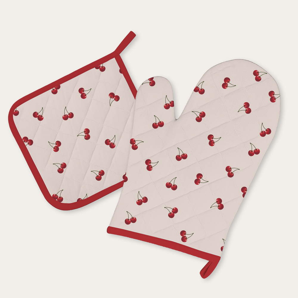 Прихватка-варежка тм PROVANCE Черри 18х28см, 100% хлопок, 2 дизайна, арт.№ 493-170