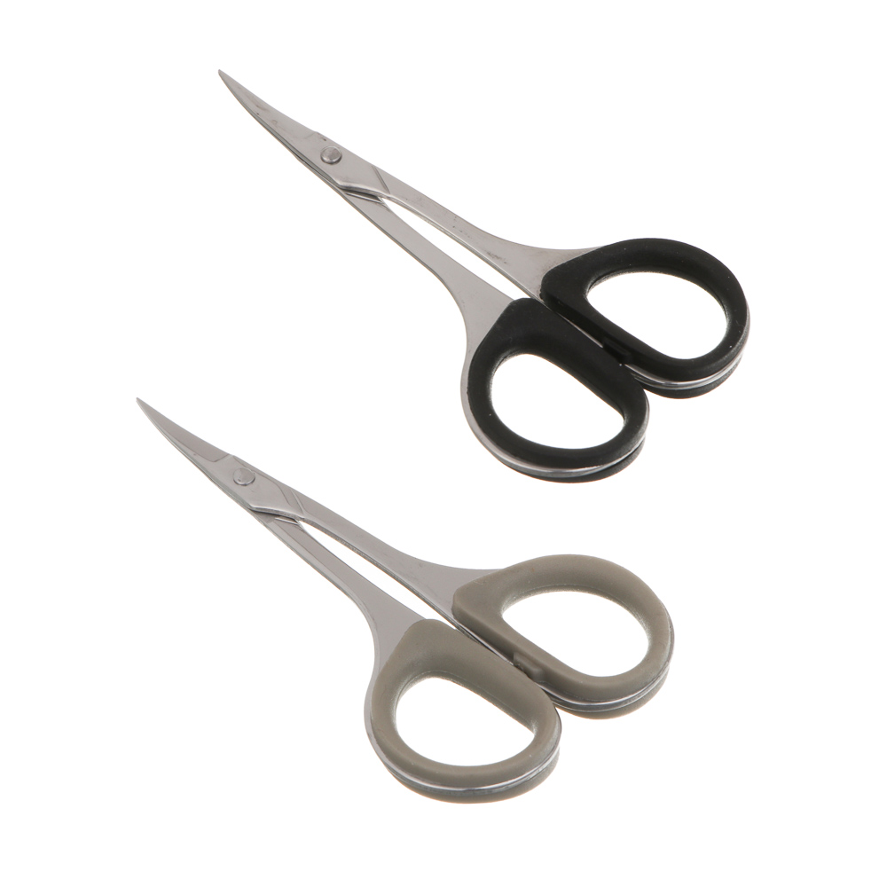 Ножницы маникюрные для кутикулы тм ЮНИLOOK, сталь, силикон, 9 см, 2 цвета, арт.№ 305-469