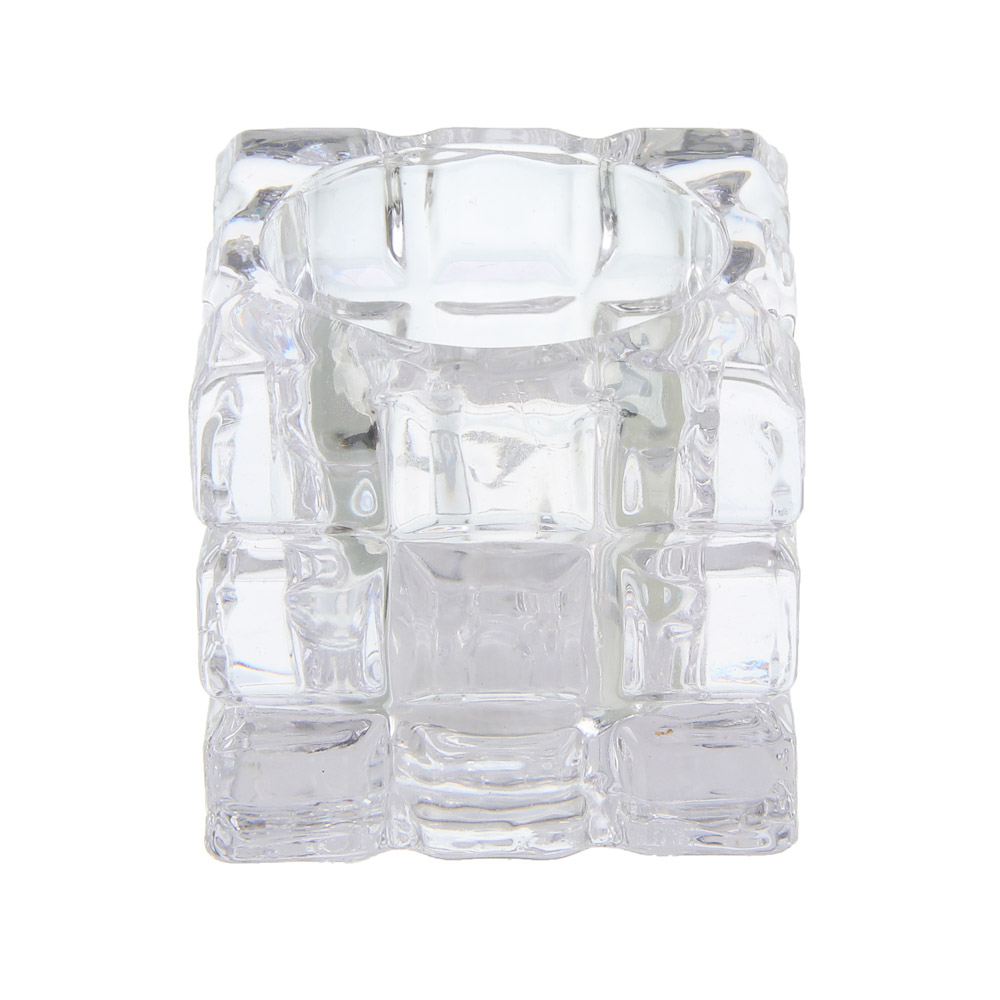 Подсвечник тм LADECOR "Кубик" стеклянный, 5x5x4,5 см, арт.№ 477-254