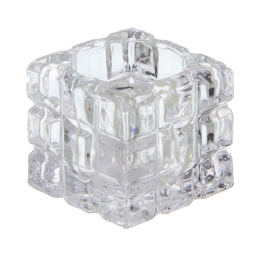 Подсвечник тм LADECOR "Кубик" стеклянный, 5x5x4,5 см, арт.№ 477-254