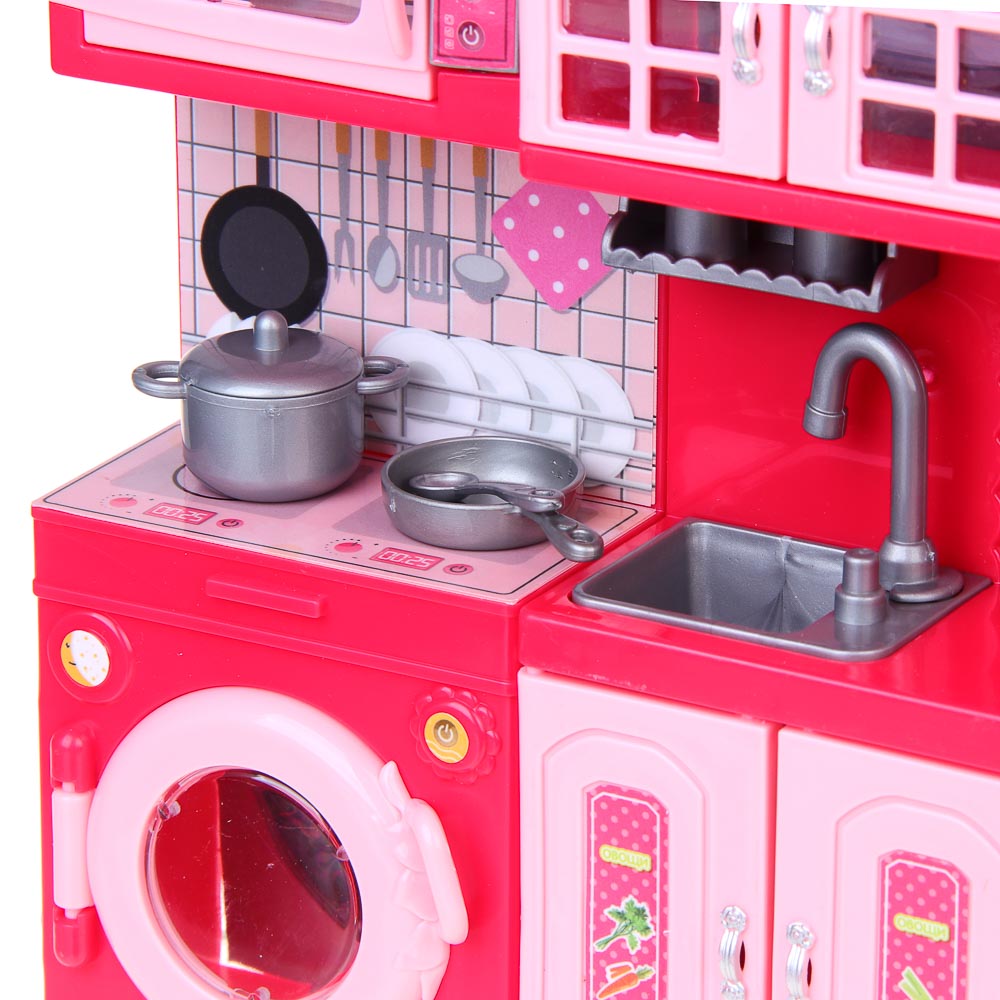 ИГРОЛЕНД Мебель для кукол, кухня с акс., ABS, PP, 11,1х5,3х23,6 см, 4 вида, арт.№ 278-118
