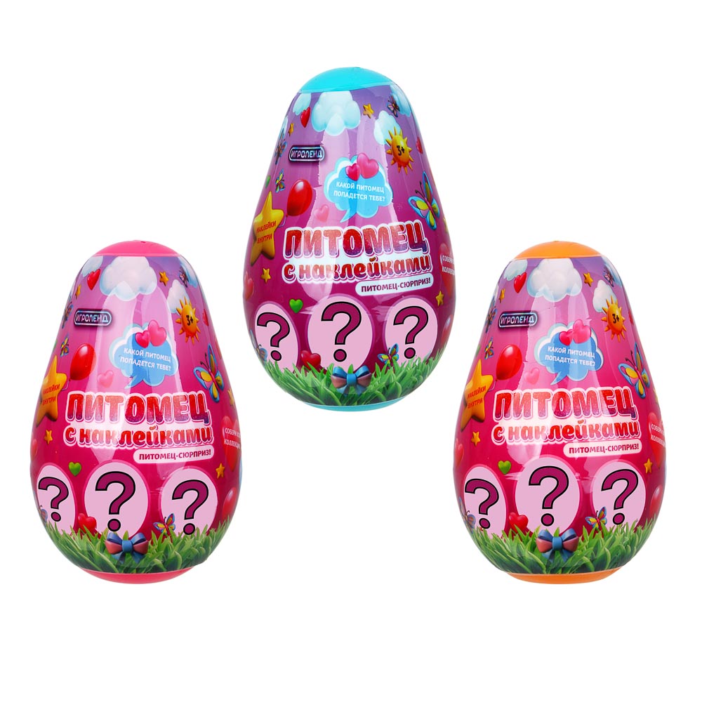 ИГРОЛЕНД Питомец с наклейками в матрешке, PP, 8х8х13 см, 18 диз., арт.№ 258-086