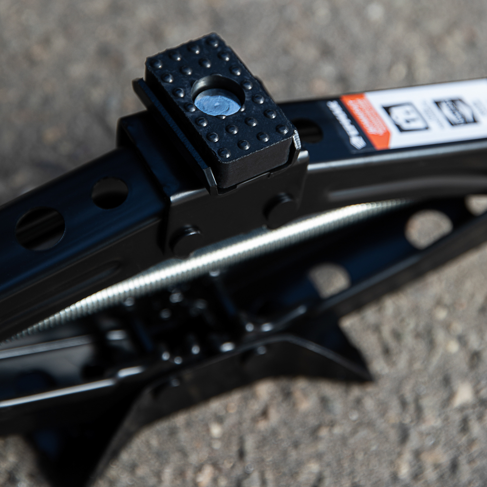 ЕРМАК Домкрат механический ромбический 1,0т, высота подъема 100-350мм, резиновая площадка, арт.№ 770-057