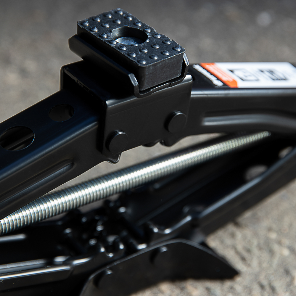 ЕРМАК Домкрат механический ромбический 1,0т, высота подъема 100-350мм, резиновая площадка, арт.№ 770-057