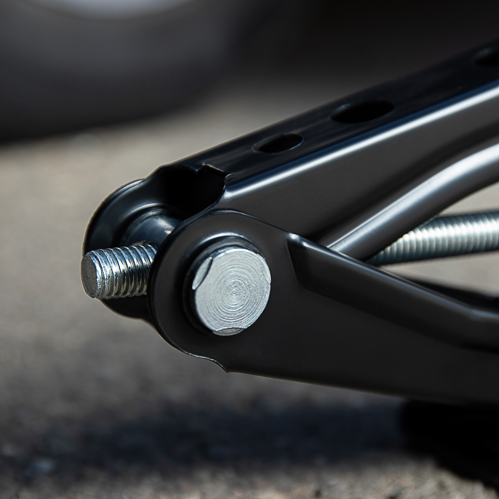 ЕРМАК Домкрат механический ромбический 1,0т, высота подъема 100-350мм, резиновая площадка, арт.№ 770-057