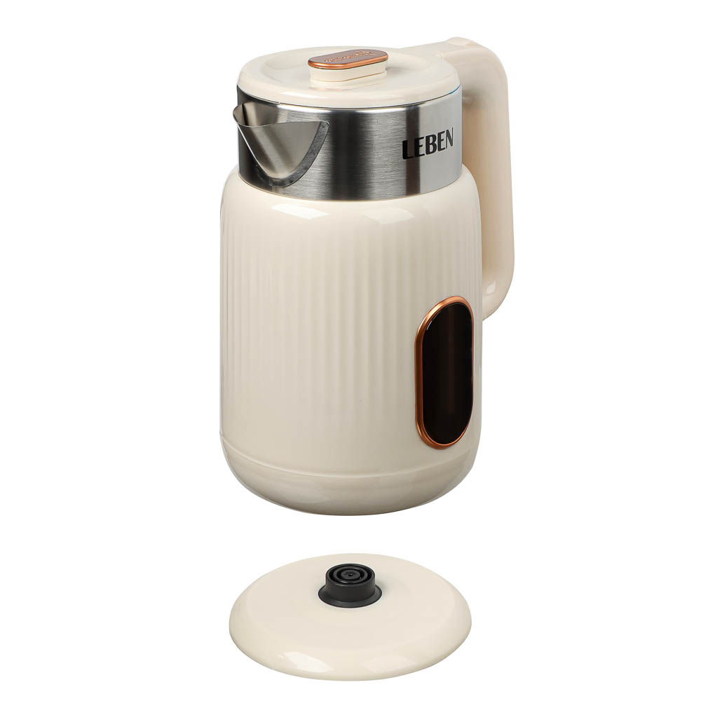 LEBEN Чайник электрический 2л, 1500Вт, пластик, арт.№ 291-144