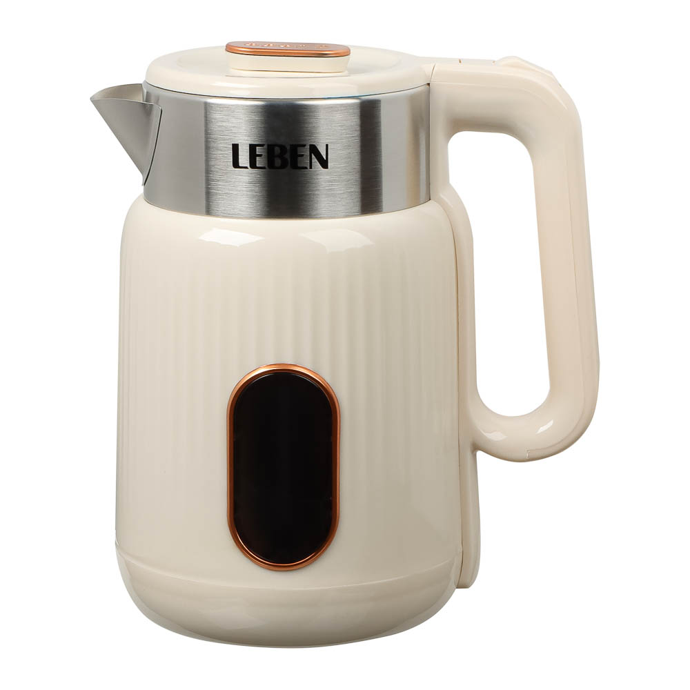 LEBEN Чайник электрический 2л, 1500Вт, пластик, арт.№ 291-144