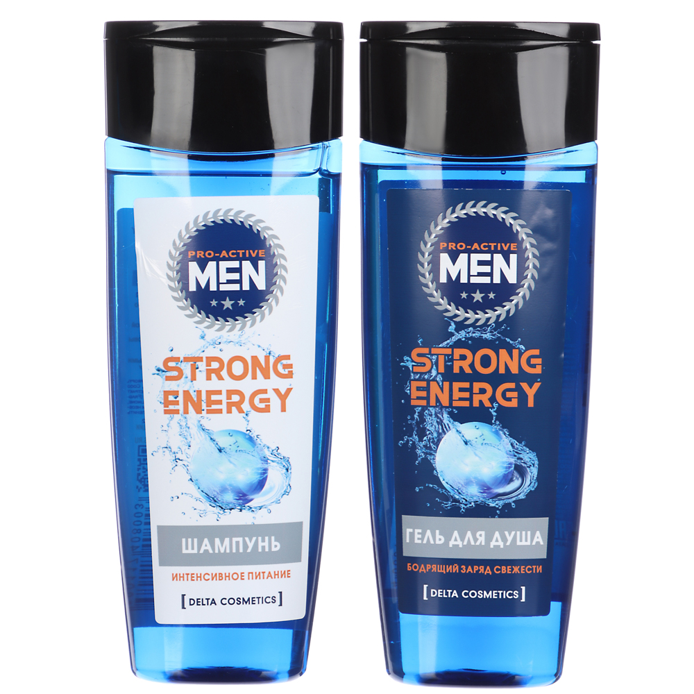 Подарочный набор мужской DC STRONG ENERGY:Гель для душа 250мл+Шампунь 250мл, арт.№ 954-043