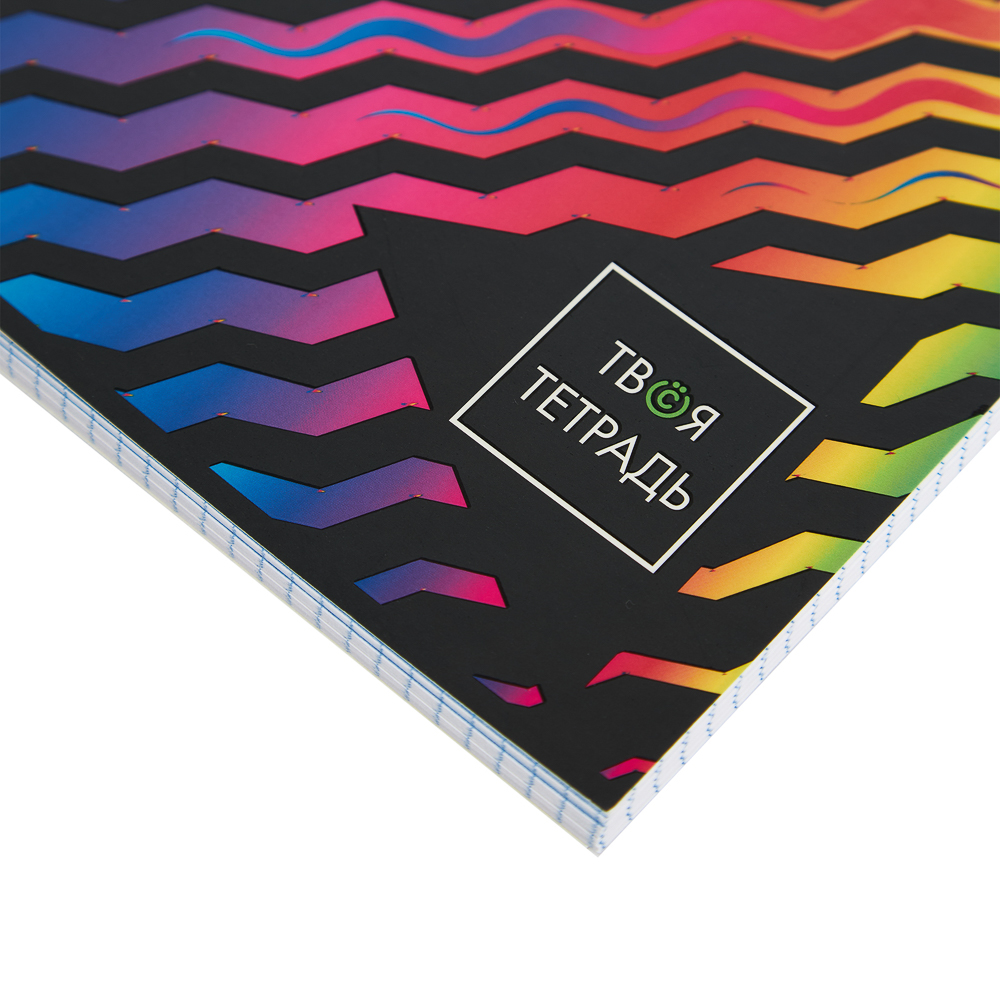 ВСЁГАЗИН Тетрадь 80 л. в клетку, ПРЕМИУМ, на спирали,офсет, обл.картон, "Микс" эффекты, 4 диз., арт.№ 059-027