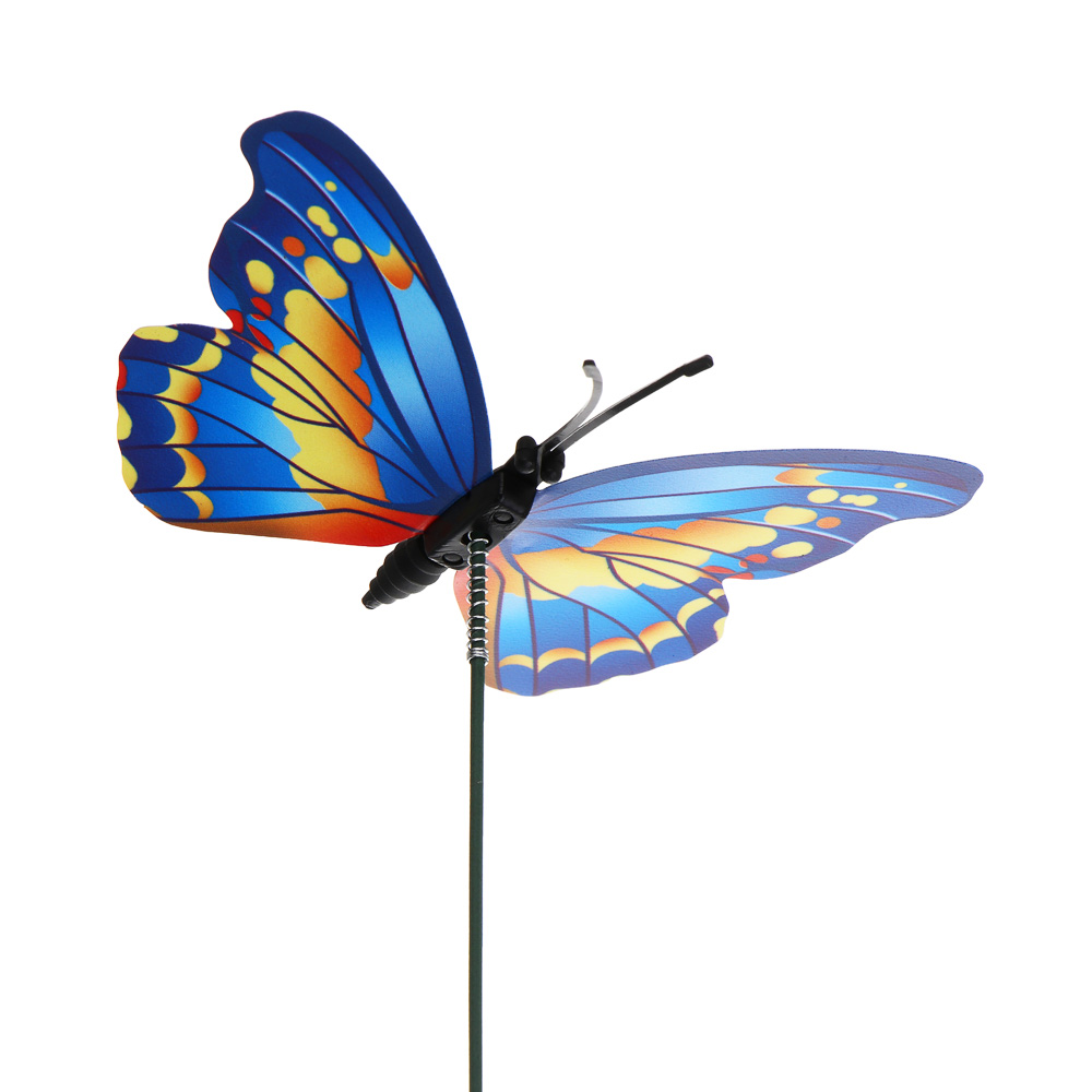 Фигурка на стержне "Бабочка" тм INBLOOM, набор 10шт, 8х25см, пластик, металл, арт.№ 153-211