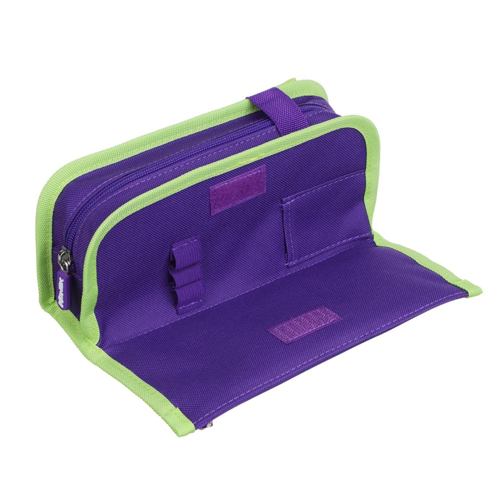 Пенал школьный прямоугольный 21,5х10х5 см, 1 отд., 2 карм., кошелек, откидная планка, "Конек" BY Русские Супергерои, арт.№ 583-008